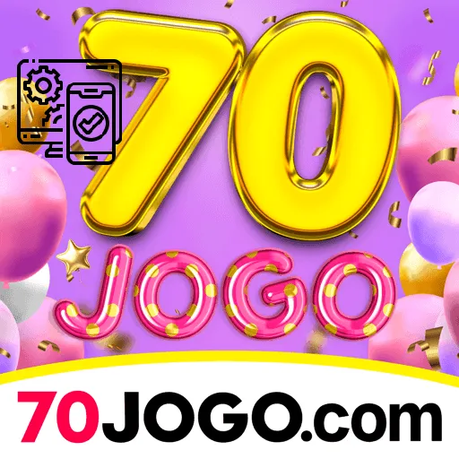 Imagem promovendo o app oficial da 70jogo para mobile