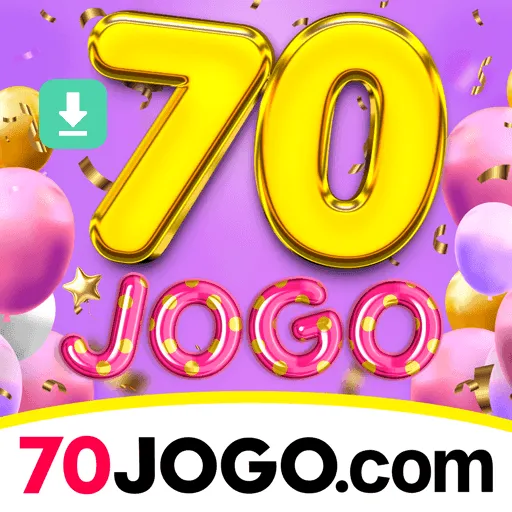 Imagem promovendo download gratuito do app 70jogo